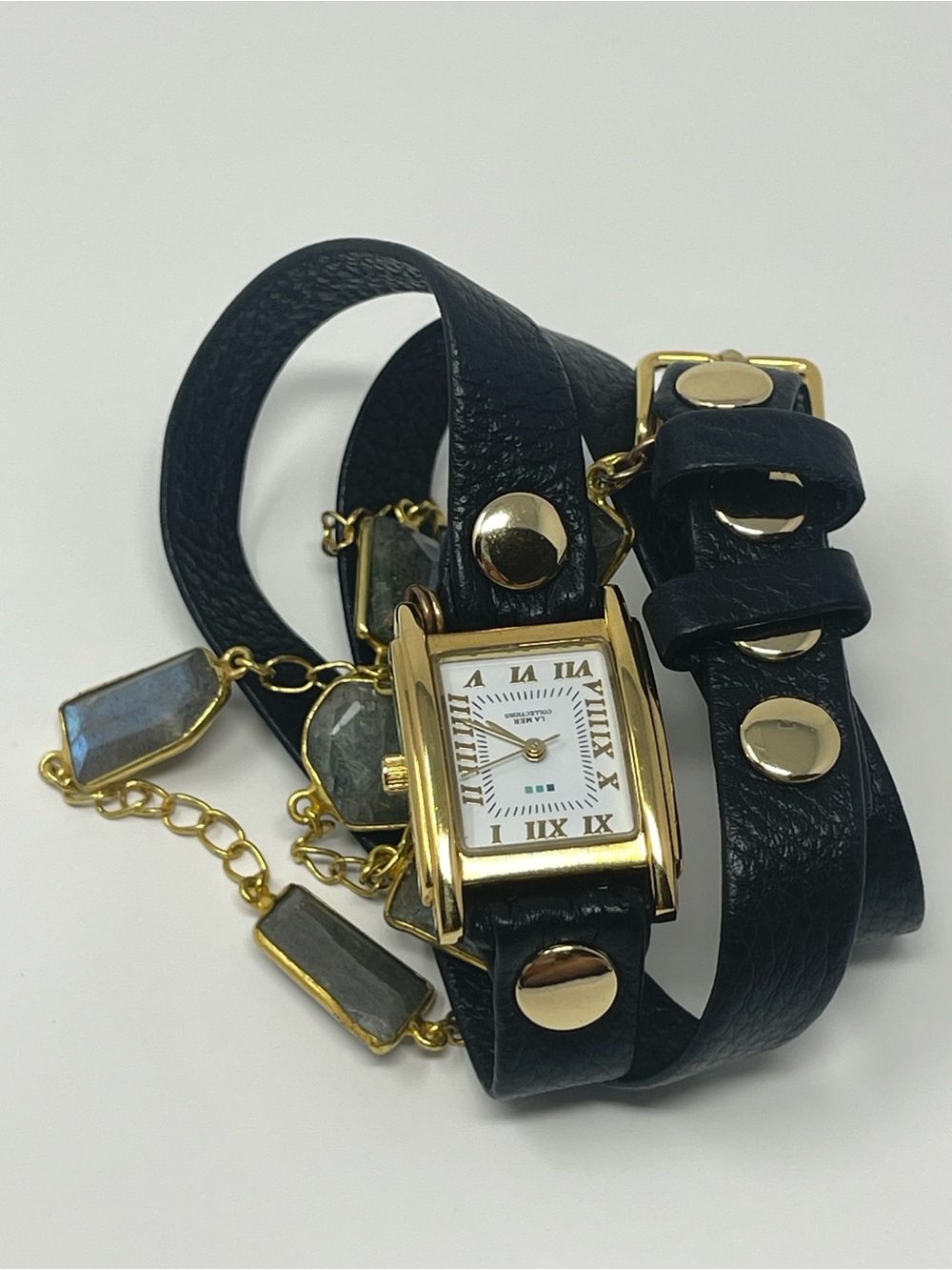 New Anthropologie La Mer Collection- Geometric Wrap Stone Watch - Picture 2 of 7